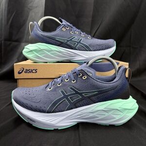 Asics Women's Navy and Mint Athletic Running Shoes